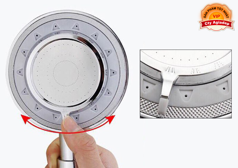 Bát sen tráng bạc 3 chế độ + Dây sen + Giá đỡ