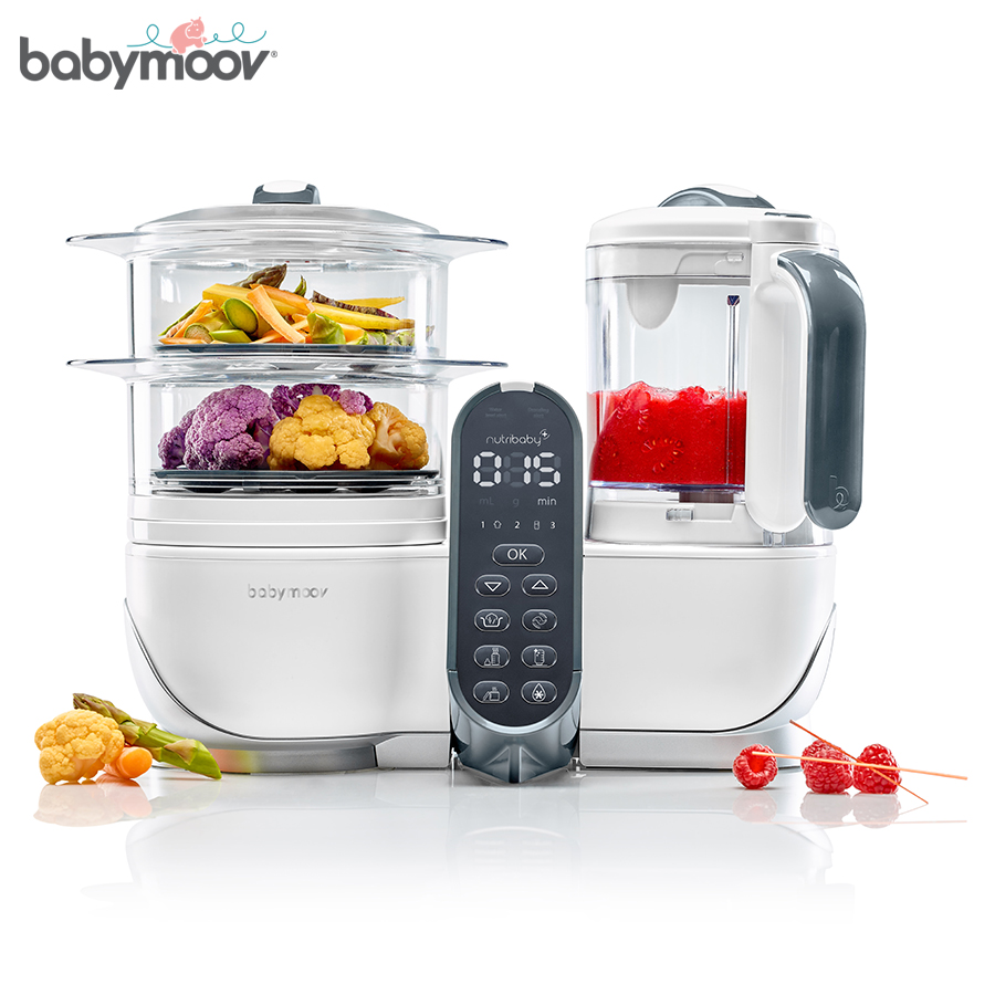 MÁY XAY HẤP ĐA NĂNG NUTRIBABY 5IN1 PLUS BABYMOOV (KEM)