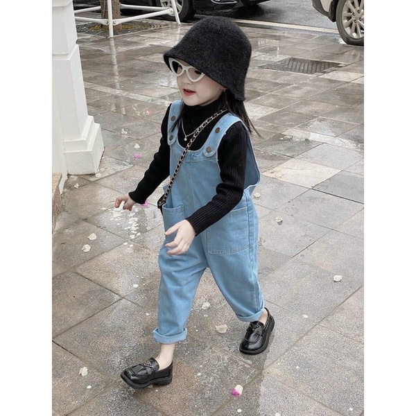 [SET BÉ GÁI] Set yếm jean xanh mã mới cho bé gái (9-19kg)