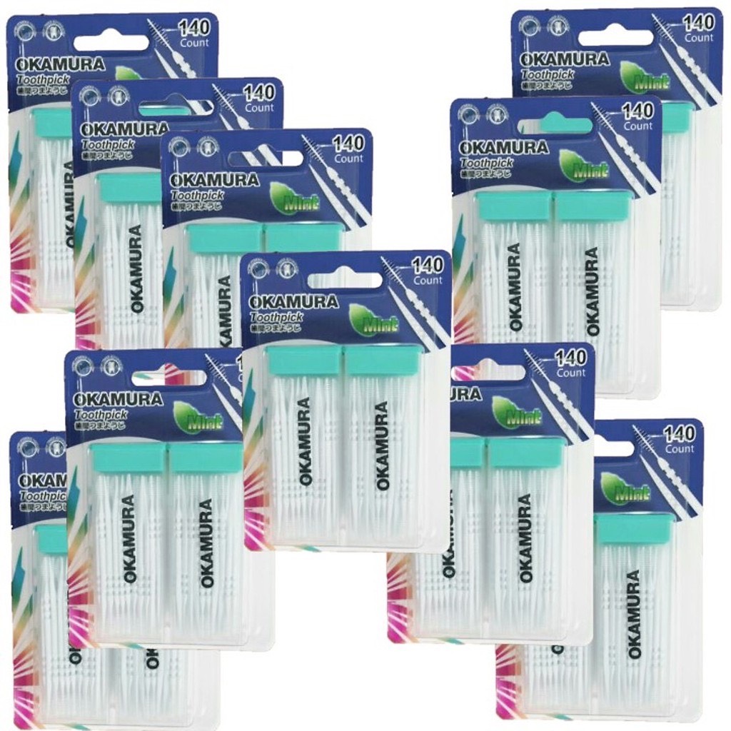 Okamura sỉ 10 vĩ tăm nhựa 140 cây