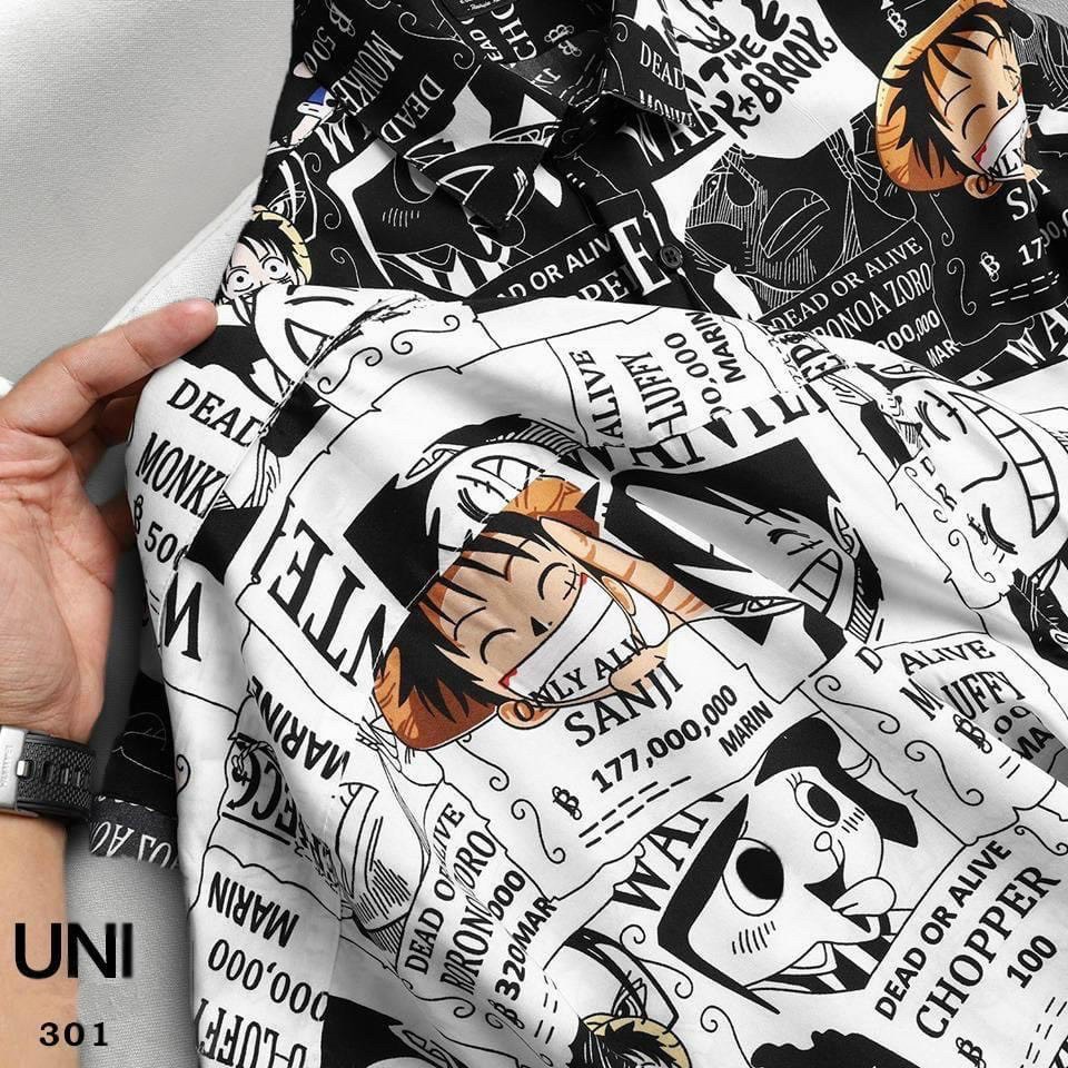 [Hoàn Tiền 15%] Áo sơ mi tay ngắn one piece luffy