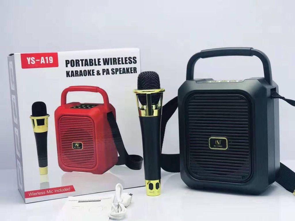 [HCM]Loa bluetooth YS-A19 + kèm 1 micro ko dây hát karaoke - YS-A19