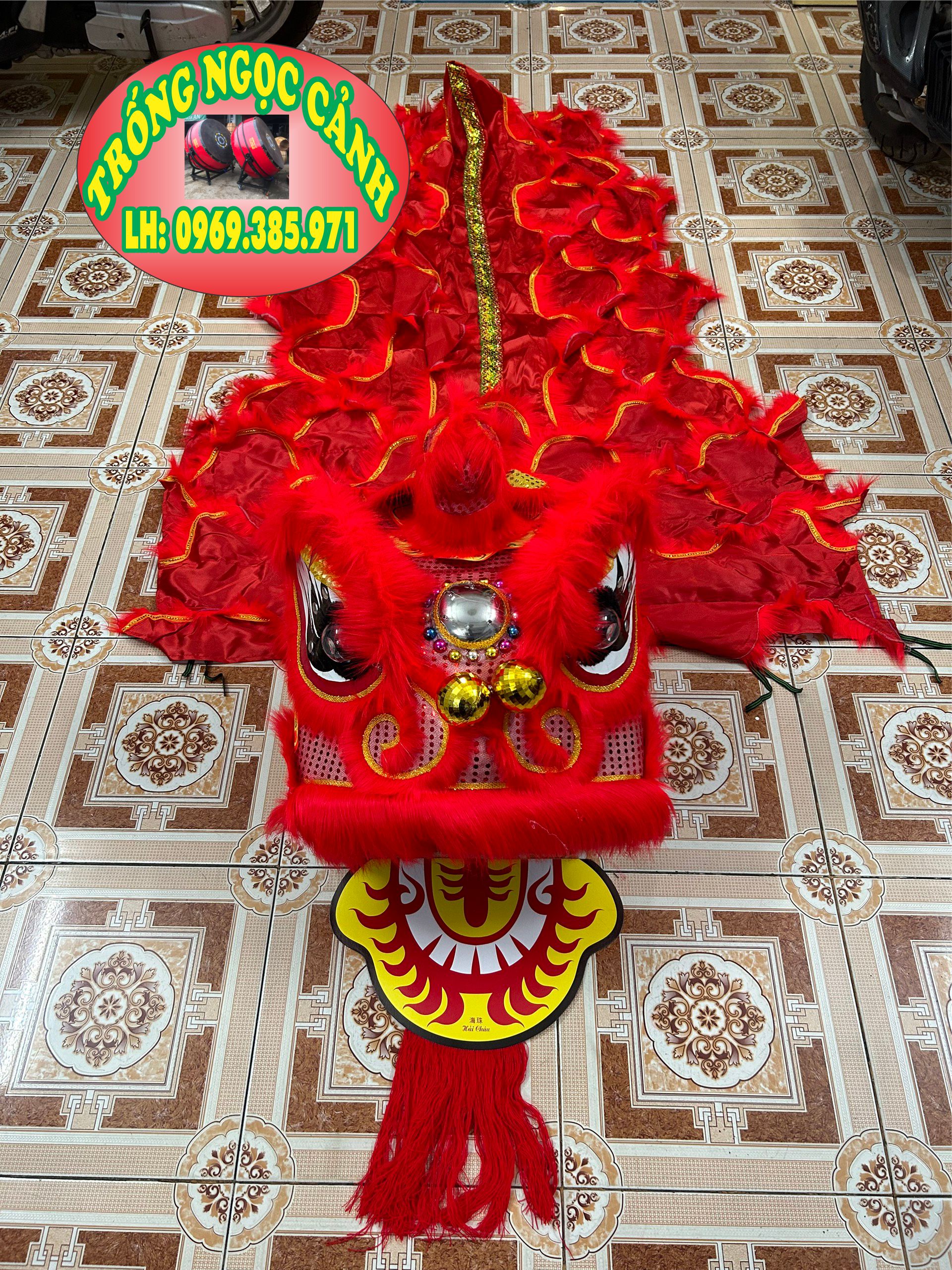 Beautiful medium lion head size 55cm Unicorn Dance head for teenagers over 14 years