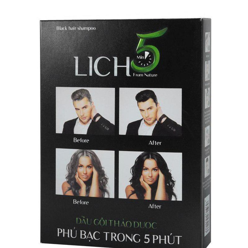Dầu Gội Đen Tóc Thảo Dược Lich 5