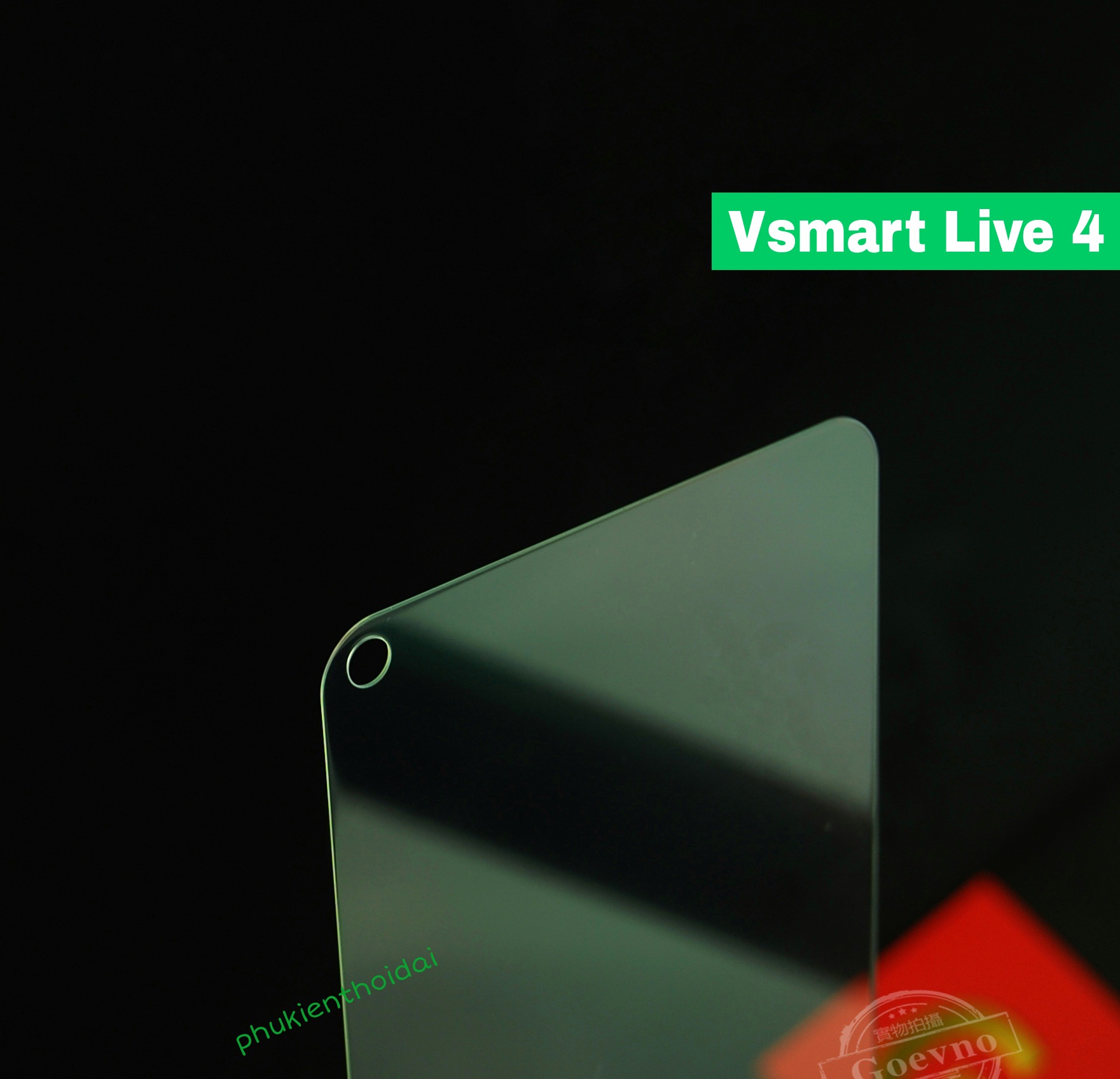 Kính cường lực Vsmart Live 4 hiệu Goevno trong suốt trơn mượt 9H / 2.5D ( tặng keo mép )