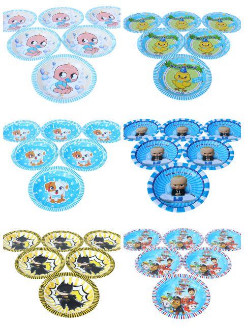 [HCM]Set 6 Dĩa Giấy Sinh Nhật Đĩa Giấy Sinh Nhật