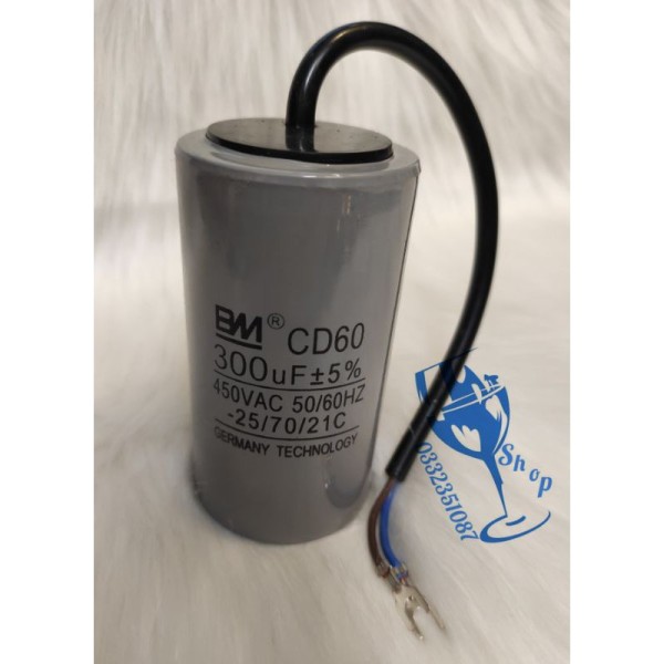 tụ BM CBB60 300uf -450v loại tốt dùng cho máy bơm - mô tơ