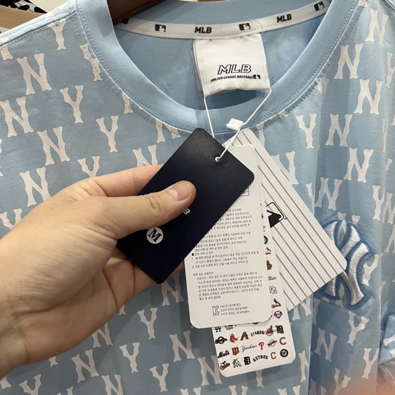 | Ảnh Thật | Áo Thun Mono Yankees Logo Thêu