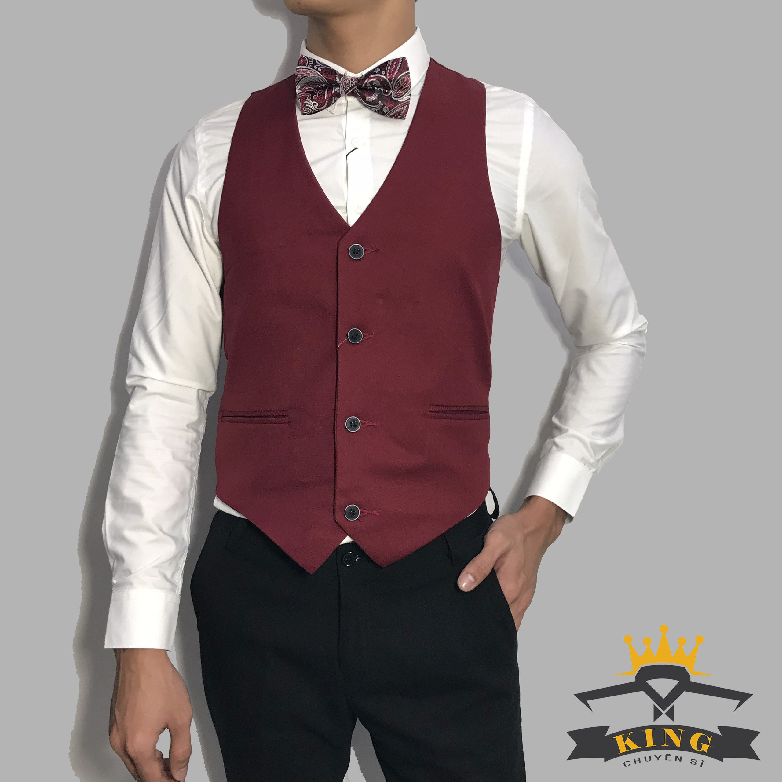 [HCM] Áo Gile Nam KING 4 nút 6 nút Áo Ghile Nam Vải Tây Công Sở  Cao Cấp (Z10)