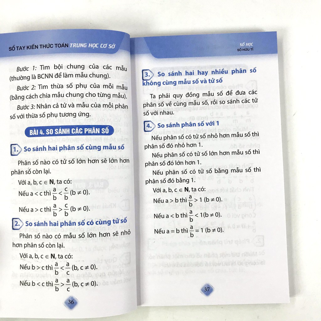 Sách Sổ tay kiến thức Toán - THCS