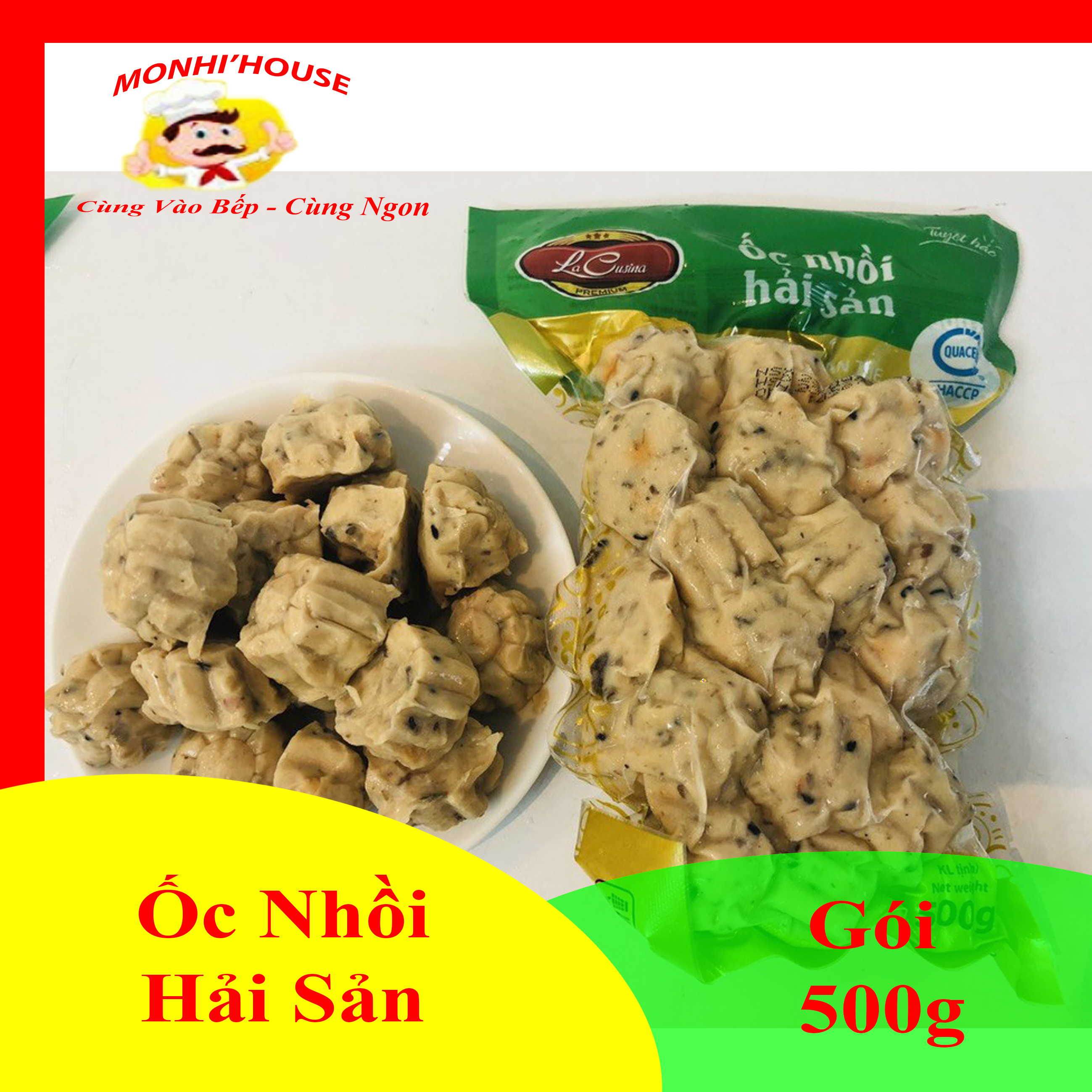 500g ốc nhồi hải sản siu ngon, bổ, rẻ