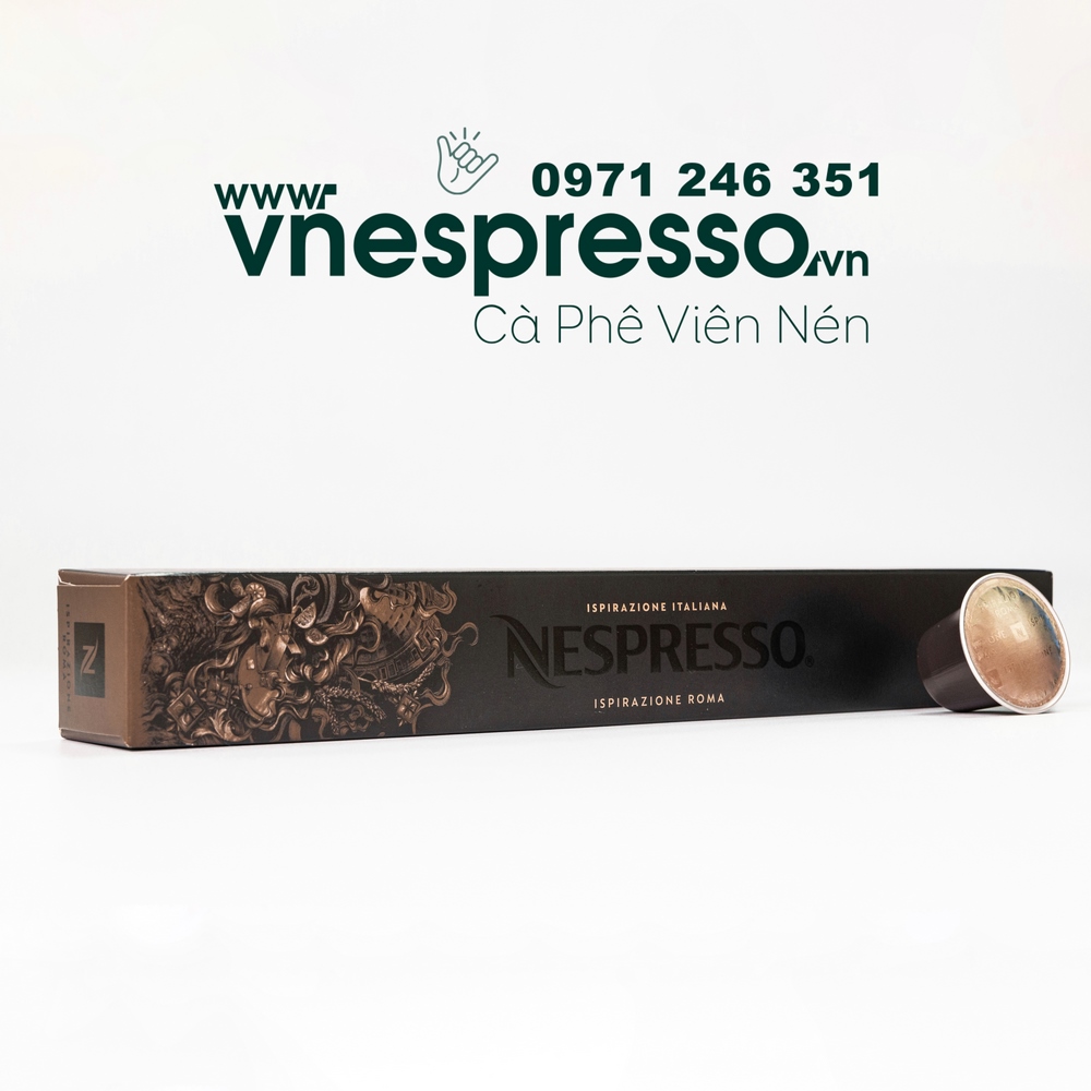 Viên nén cà phê Nespresso ROMA - Dòng "ĐẬM ĐÀ" INTENSO - hộp 10 viên