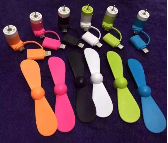 Quạt mini 2in1 gắn điện thoại