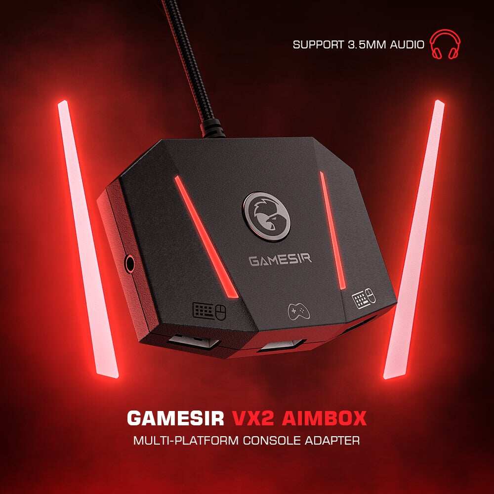 🅿🆂5 Bộ chuyển đổi bàn phím và chuột GameSir VX2 AimBox Kết nối có dây với Jack Studio 3.5mm, Tương thích với Nintendo Switch, Xbox Series X, Xbox One, PS4, PS5