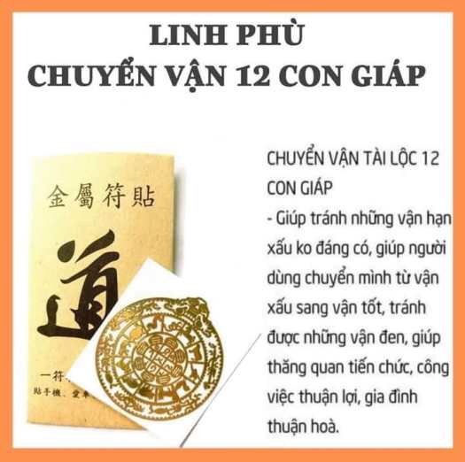 [SIÊU RẺ] [ Đã Khai Quang ] Linh Phù Chuyển Vận Tài Lộc 12 Con Giáp giúp tránh điều dữ đến với chủ nhân