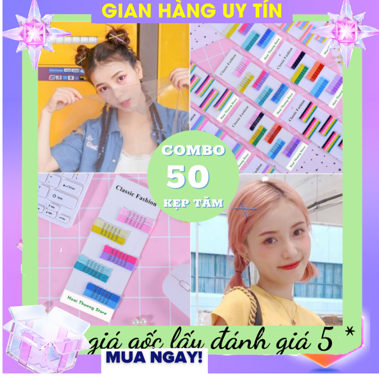 Combo 50 chiếc kẹp tăm nhiều màu xinh