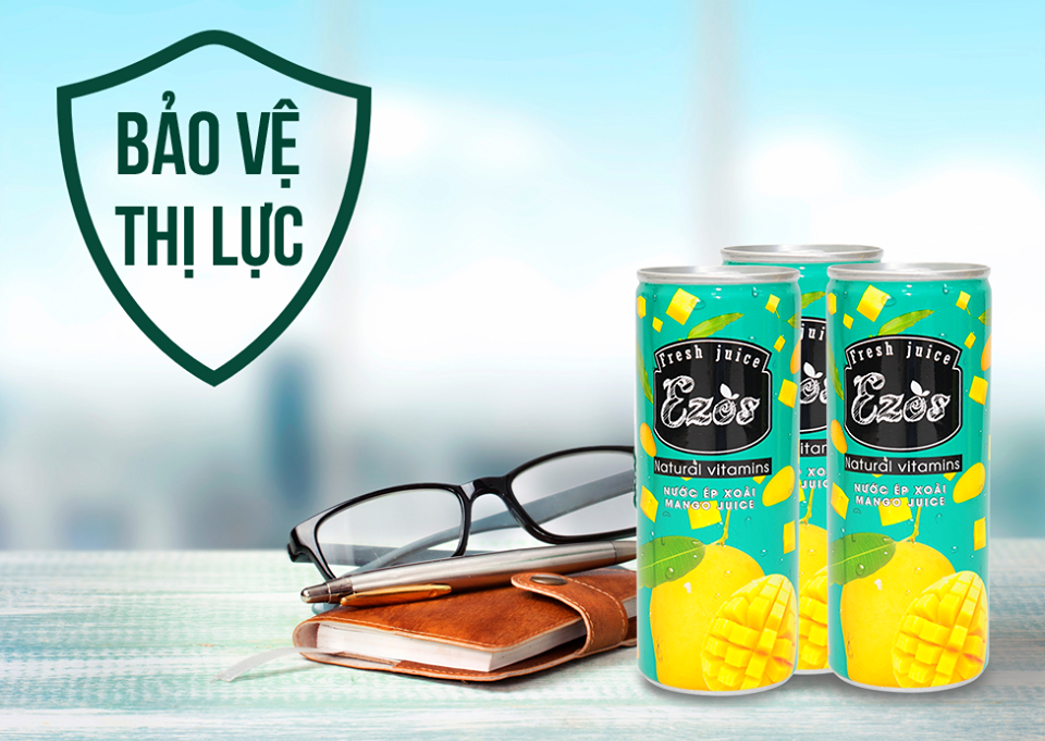 Nước Ép Xoài Ezos Thùng 30 Lon