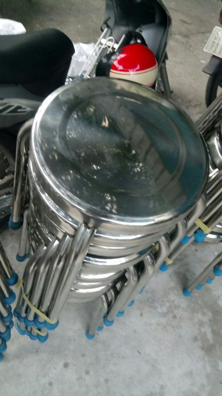 [HCM]ghế đẩu inox mặt ghế to 30cm