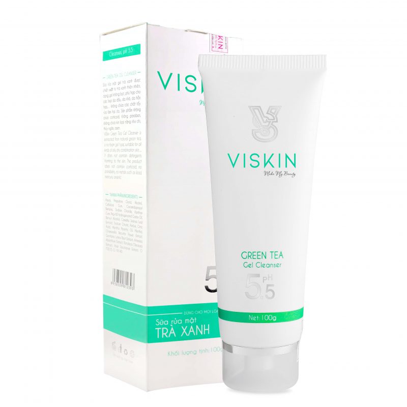 {chính hãng}Sữa rửa mặt trà Xanh VISKIN