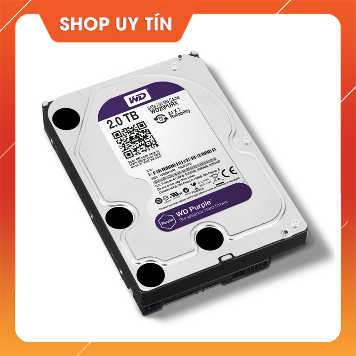 Ổ cứng HDD Western Tím chuyên dụng cho Camera 500GB 1TB 2TB