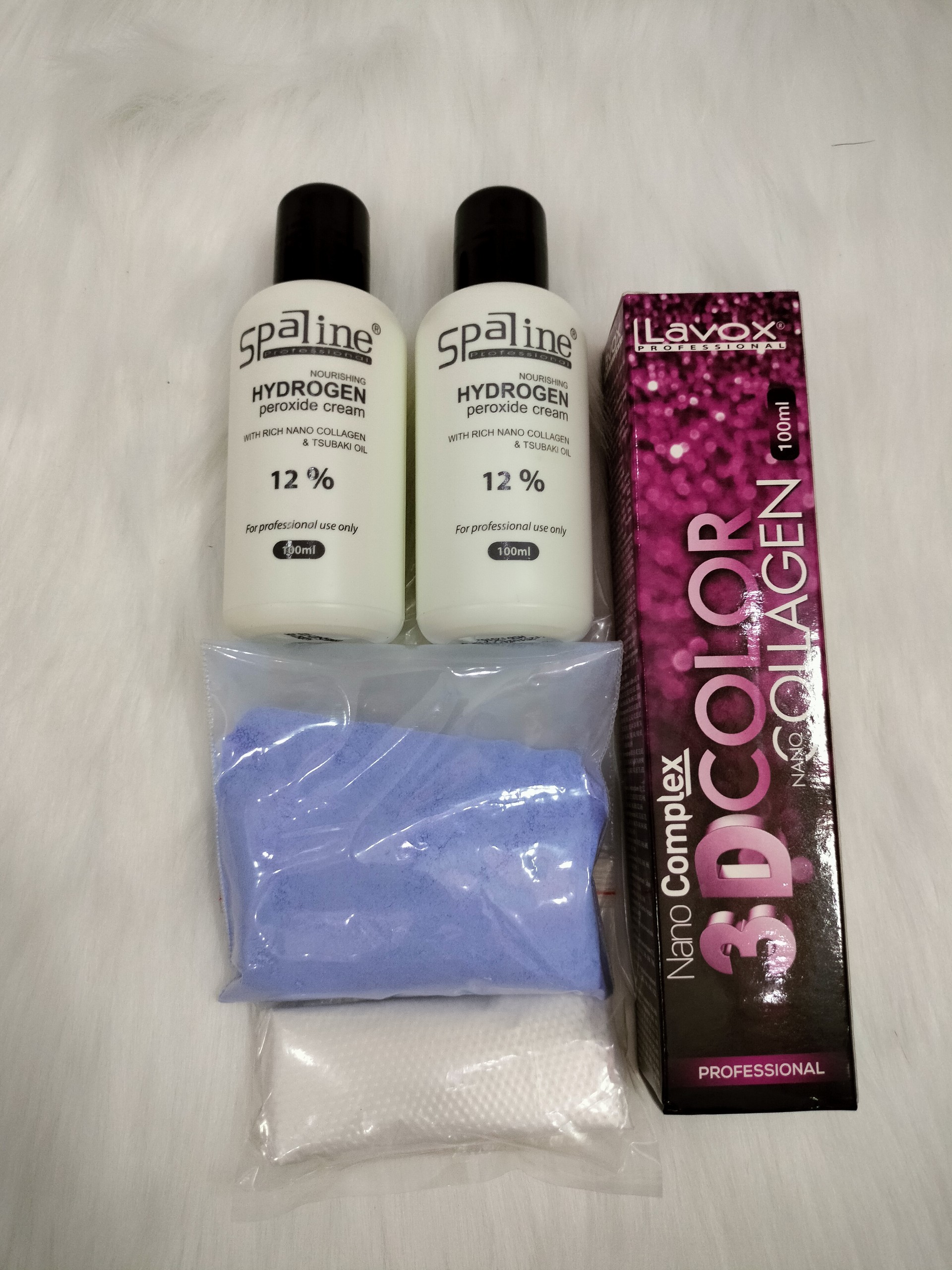 Combo nhuộm Lavox, 2 oxy, bao tay, bột tẩy, HDSD