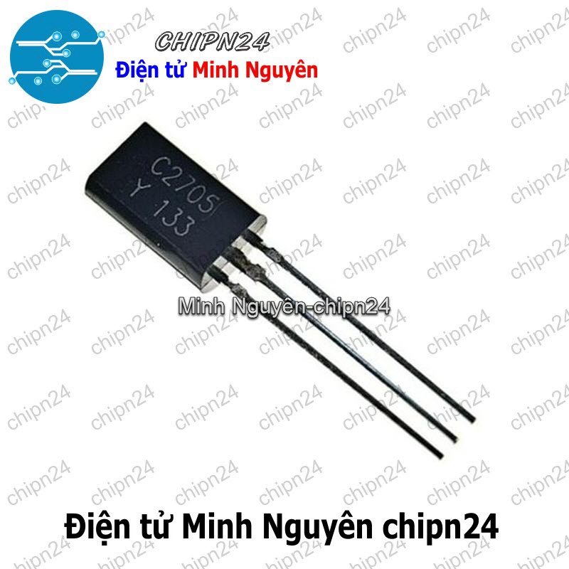 [4 con] (KT1) Transistor C2705 TO-92L NPN 50mA 150V (2SC2705-Y 2705) - HH006830