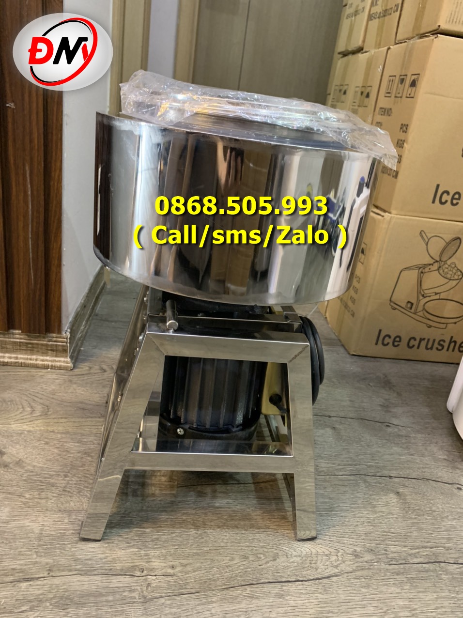Máy xay giò chả lụa loại 2kg có bao đá công suất 1.5kw - mô tơ dây đồng 100%