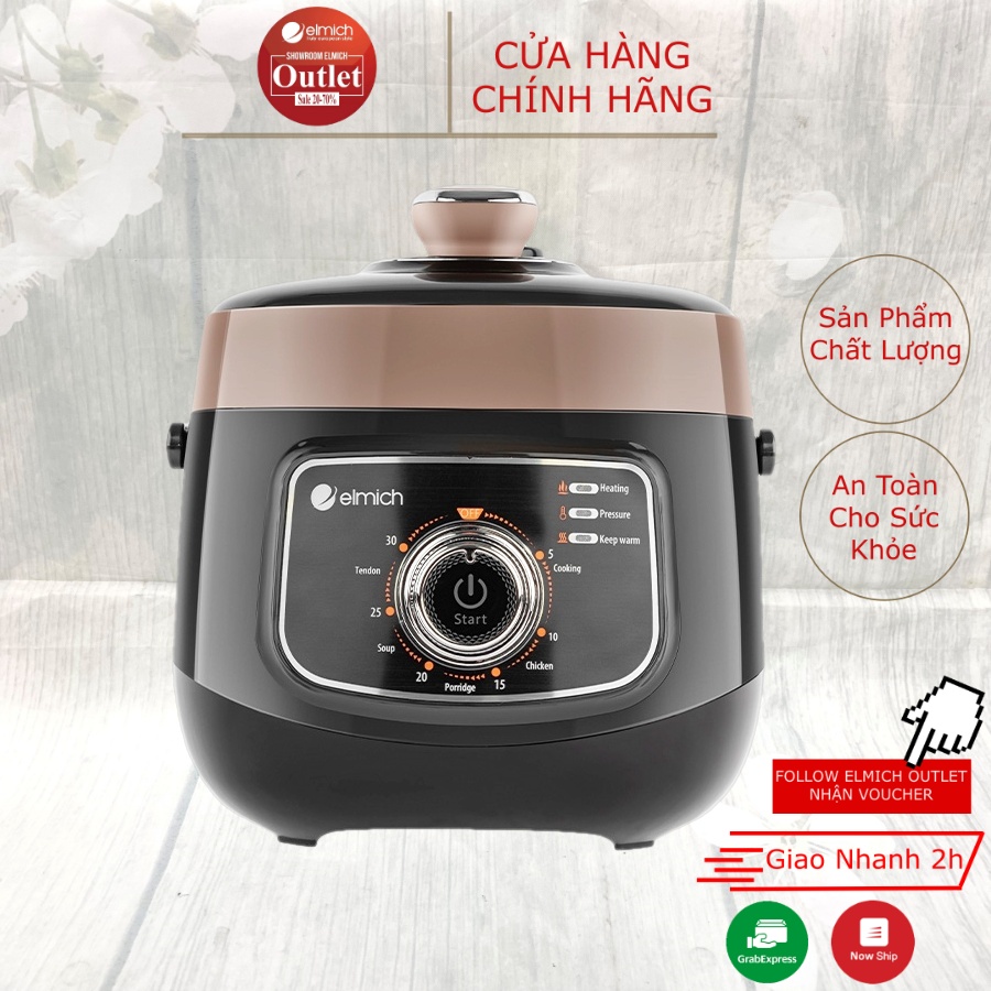 Nồi áp suất Elmich PCE-1805 (Dung tích 2,5L - Công suất 650W - Màu Nâu)
