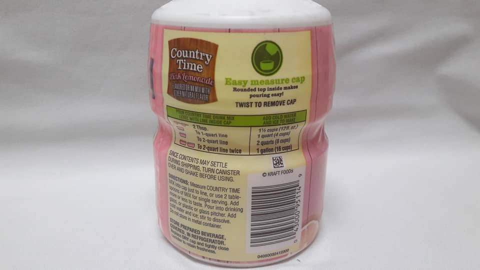 Bột trái cây Country Time Pink Lemonade - Mỹ (538g)