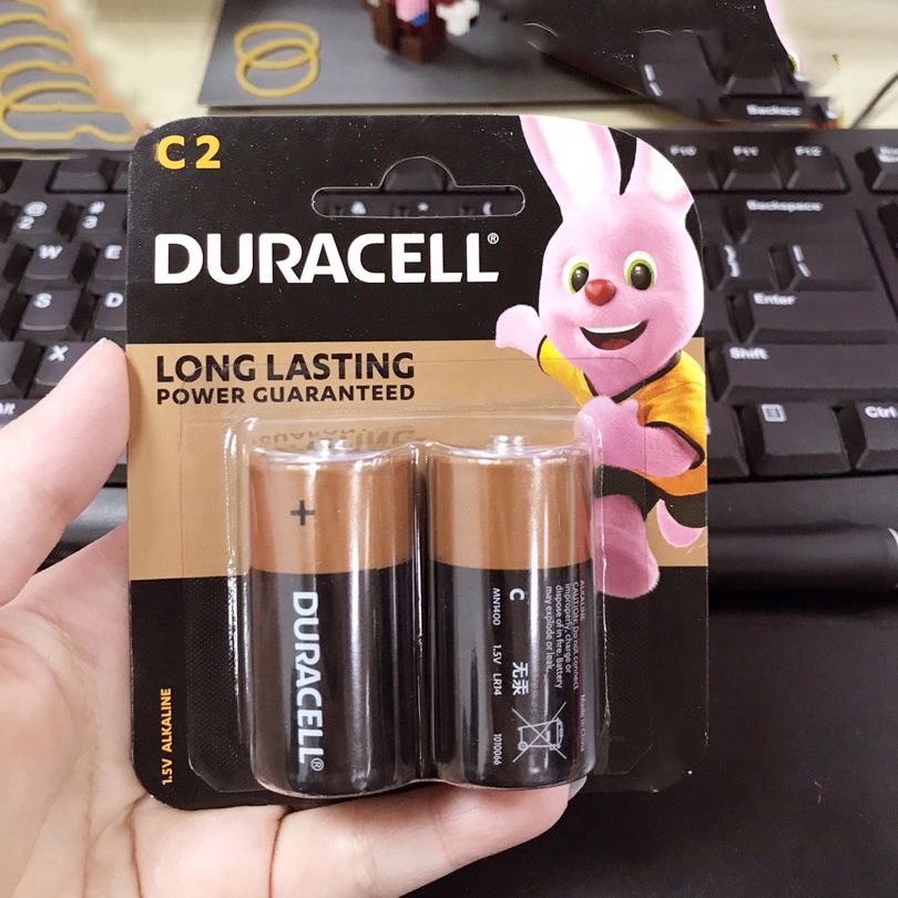 Combo 5 Vỉ pin trung C Duracell Alkaline (1 vỉ 2 viên) cao cấp