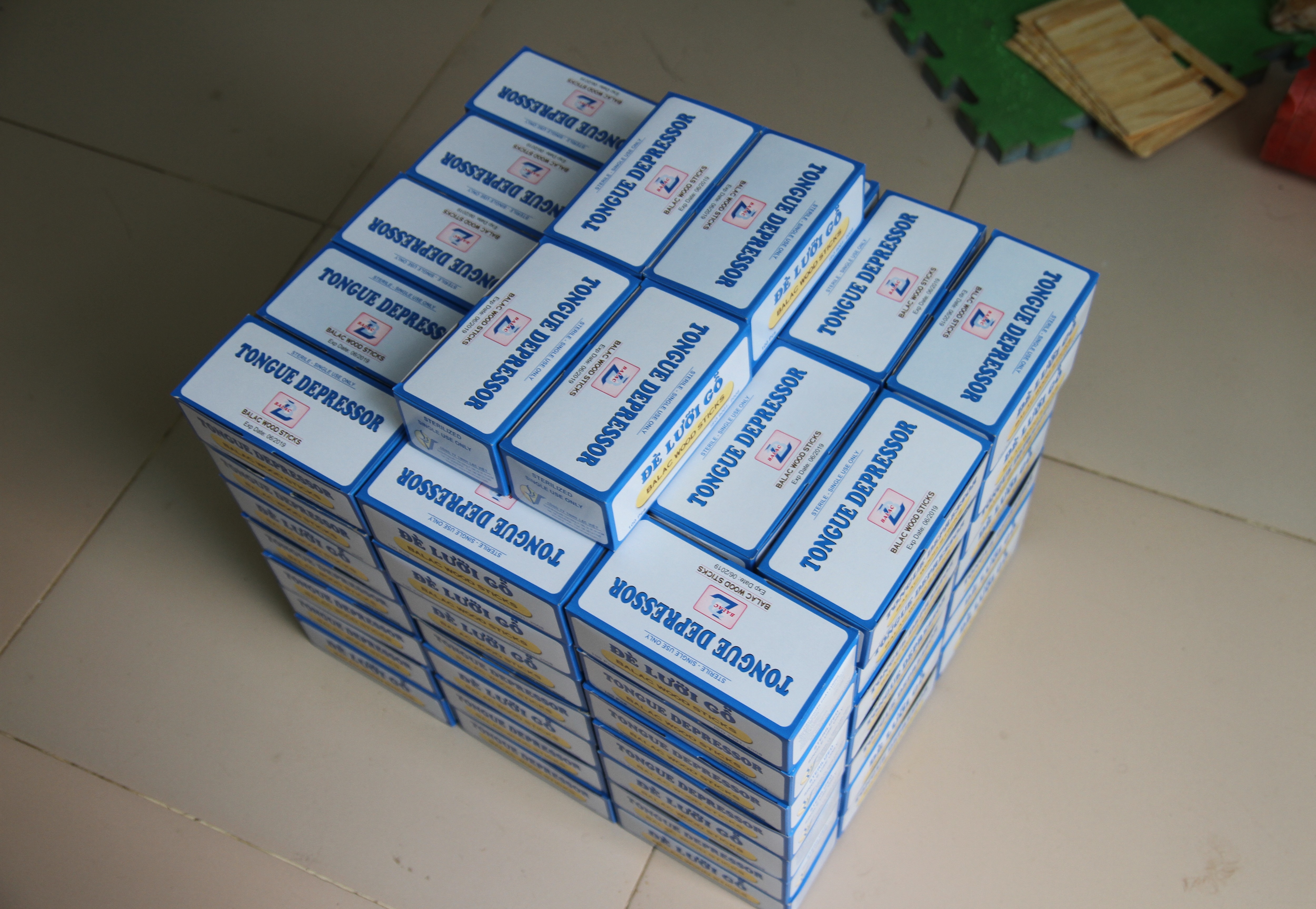 [HCM]Hộp que đè lưỡi gỗ 100 que Sbamboo