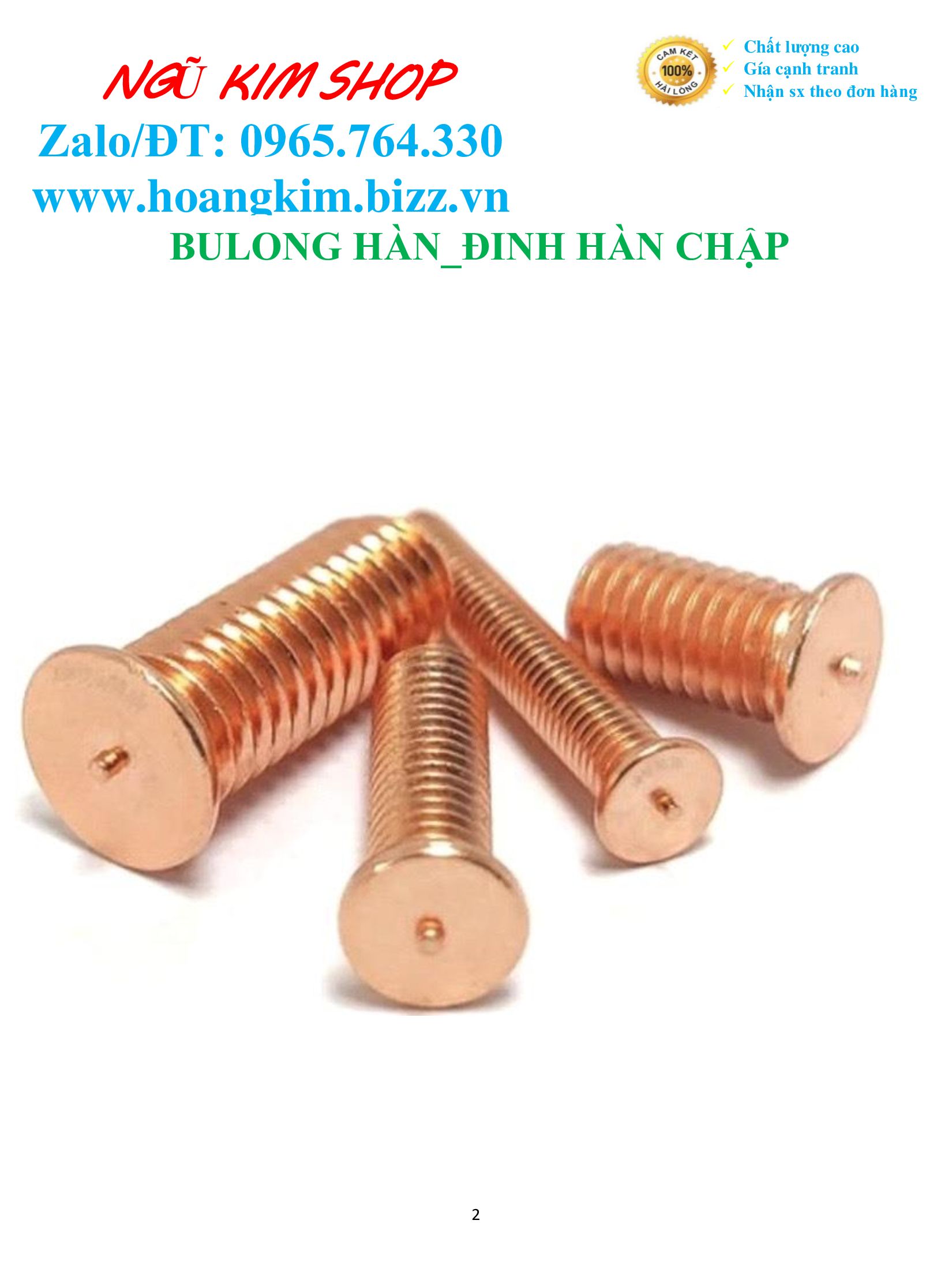 BULONG HÀN _ ỐC TE M3, M4, M5, M6, M8, M10