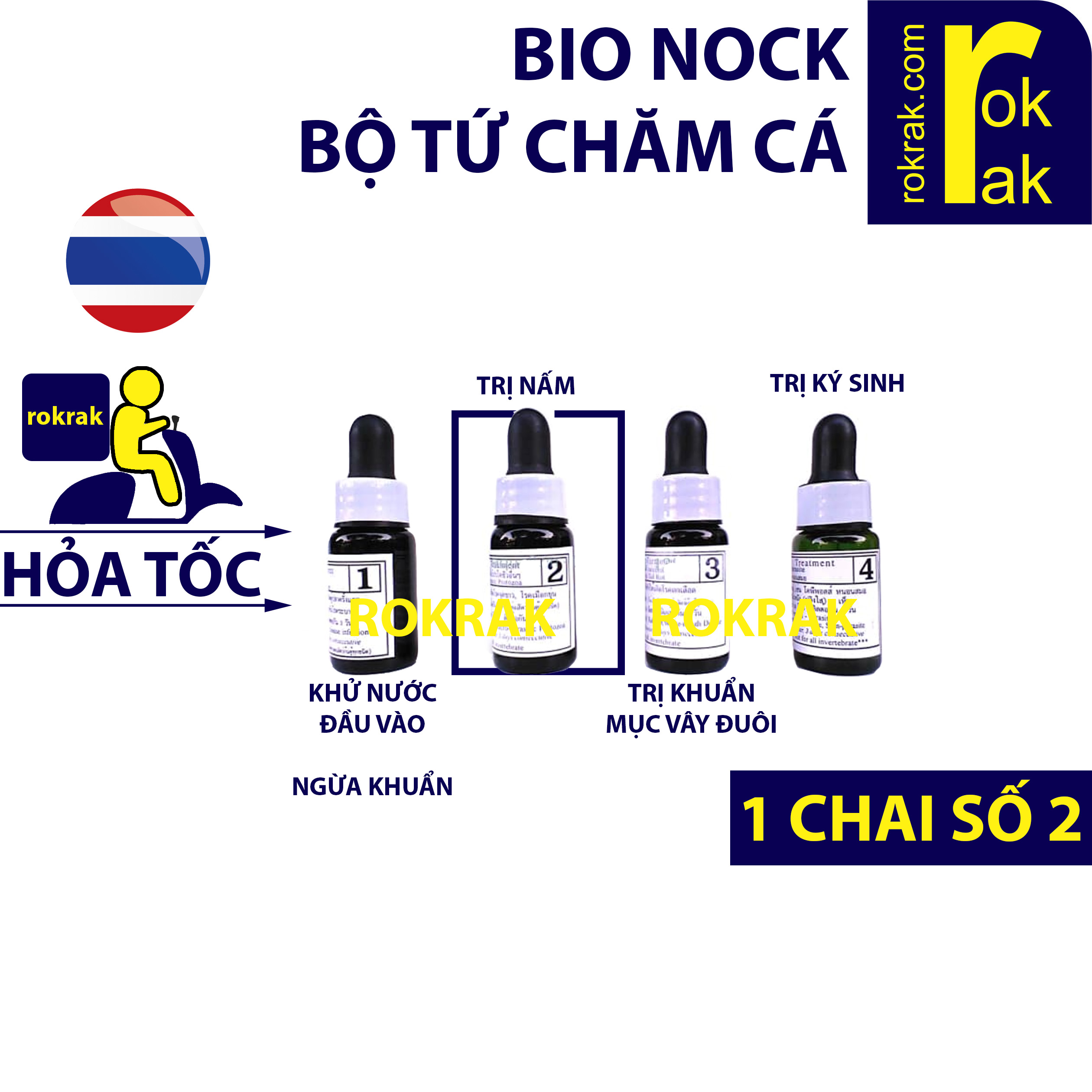 Bộ sản phẩm bio nock 1 2 3 4 hỗ trợ cá cảnh bionock