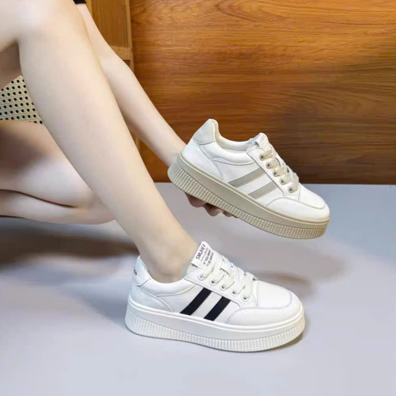 Giầy Thể Thao Nữ Độn Đế 5cm Hàng QCCC