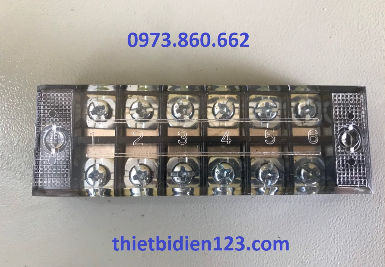 Cầu đấu điện 15A, 25A, 45A, 60A 4 mắt 6 mắt, 12 mắt - Domino điện
