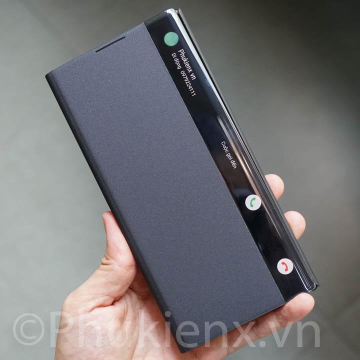 Bao da Clear view Galaxy Note 10 Plus thông minh, ảnh thật