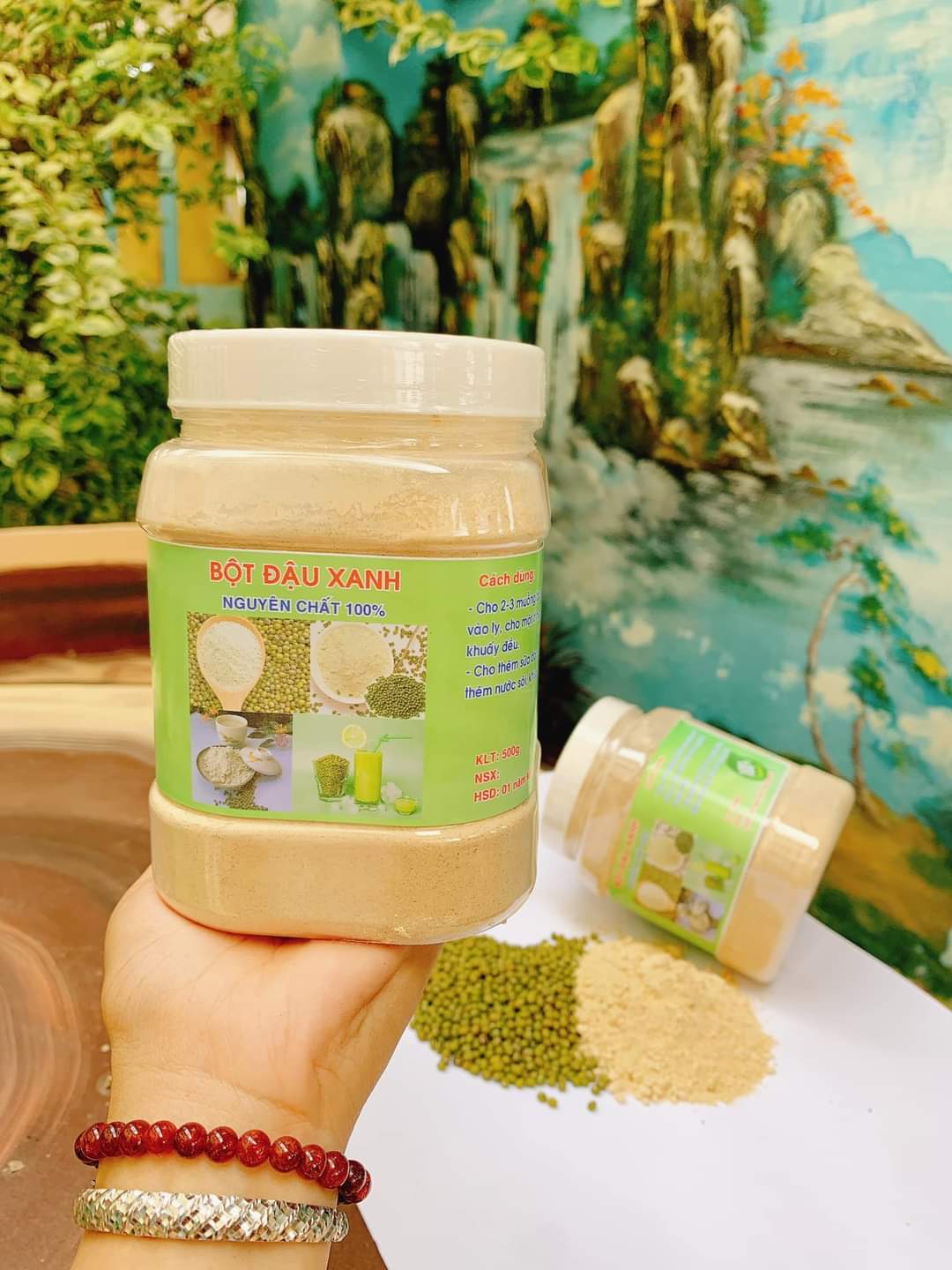(Freeship) Bột đậu xanh nguyên chất hủ 500gr