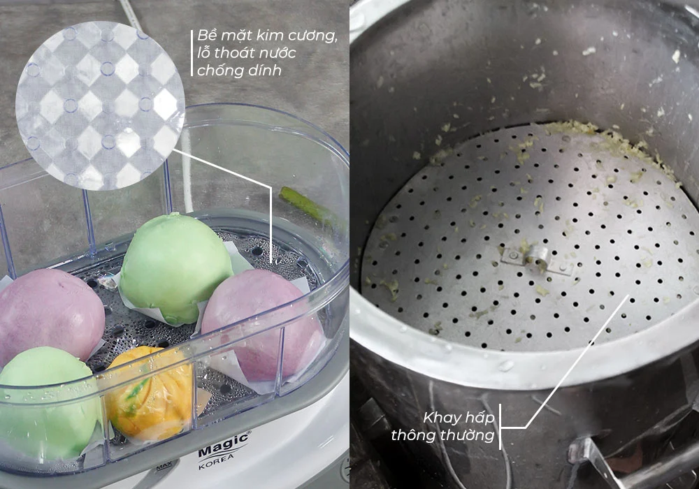 Magic Korea A61 3-Layer Multi-Function Food Steamer (Large Capacity 10.5 Liters) Capacity 850W Genuine Product
