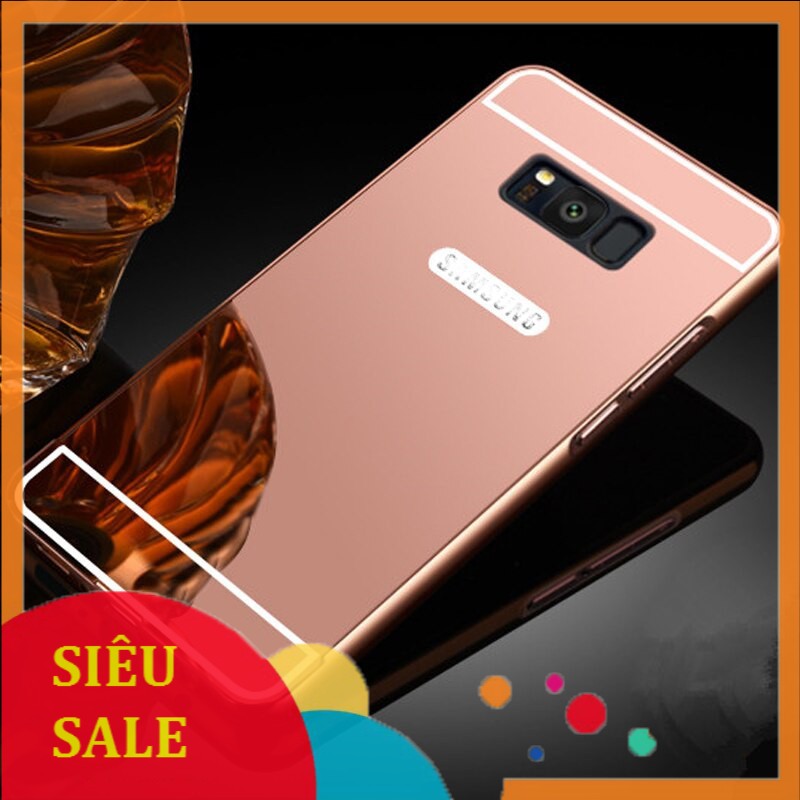 Ốp lưng Samsung Galaxy Note 8 tráng gương viền kim loại