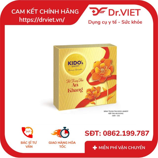 Bộ 5 bánh trung thu kido's - thu thịnh vượng xanh và đỏ, an khang, như ý, hạnh phúc