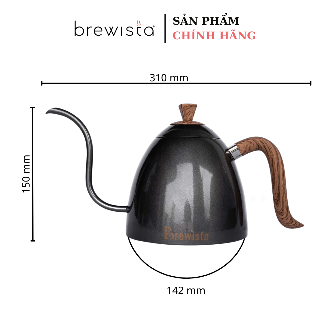Ấm rót cà phê pour over Brewista 700ml - Màu đen
