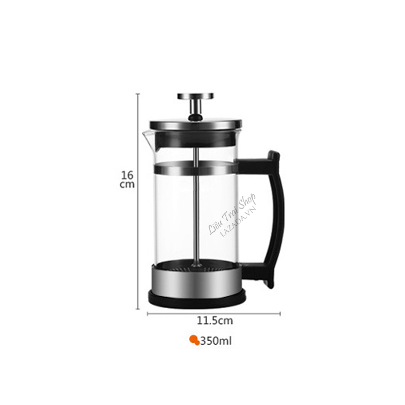 Bình pha cà phê cafe kiểu Phap pha trà  French Press 350ml