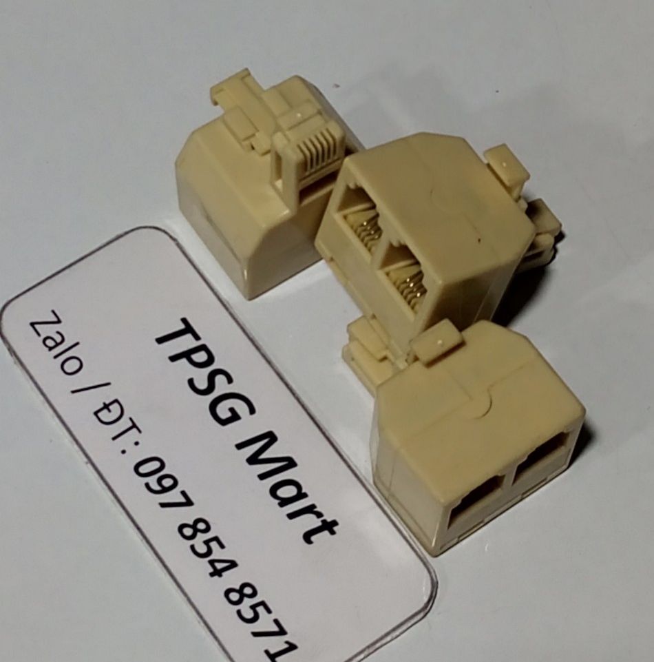 Đầu nối và chia RJ11: 4 Pin (4 line - 4 tim - 4P4C - 4 Pin) (SỬ DỤNG CHUNG RJ11 - 2 TIM)