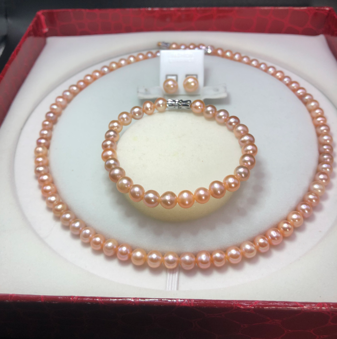 ( HÀNG VIP-NGỌC A ) Bộ trang sức ngọc trai nuôi 6 LY vàng Gold (vòng cổ-vòng tay-bông tai) cao cấp,hàng shop gia công 100%,có tư vấn kỷ cho khách.