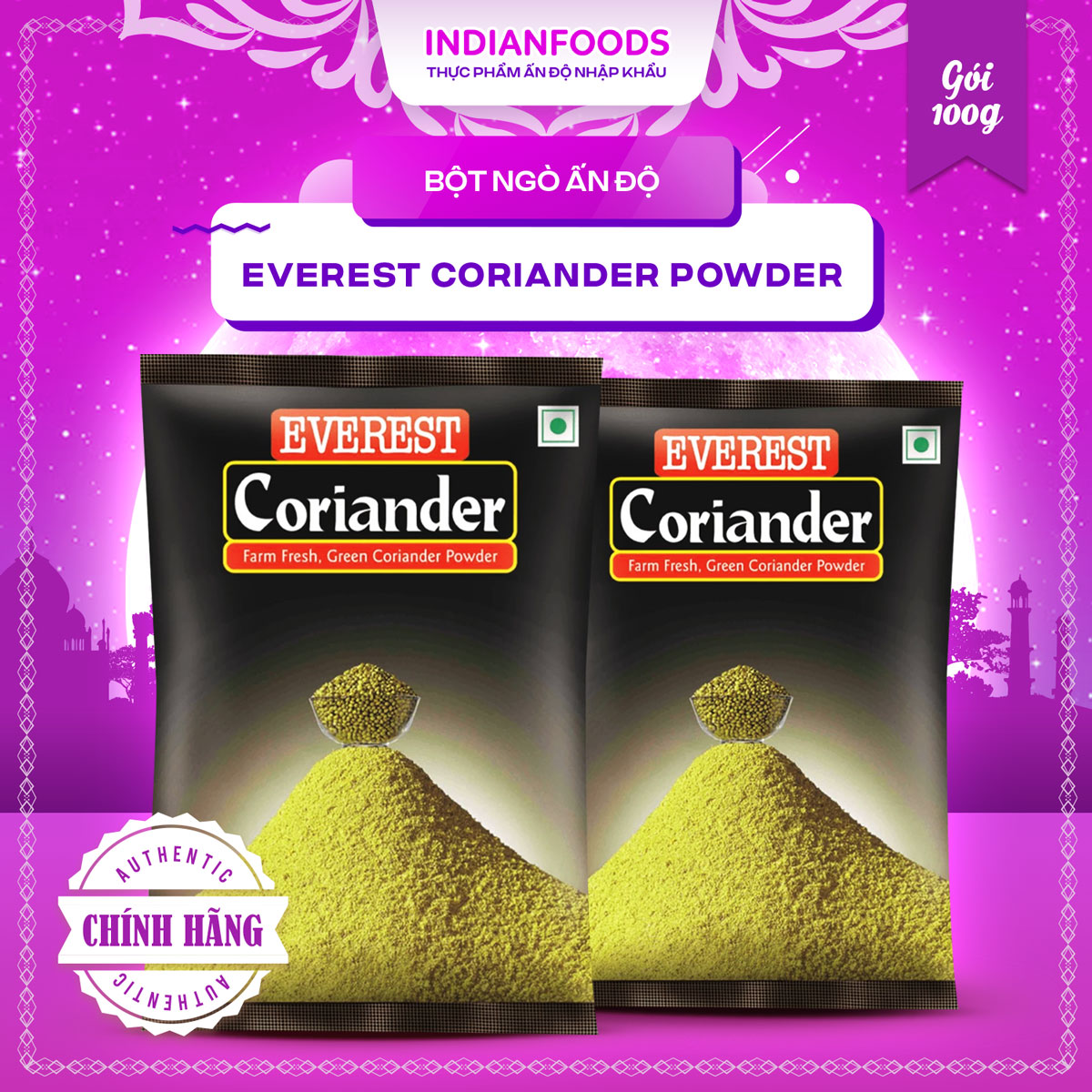 Bột ngò Ấn Độ EVEREST Coriander Powder 100gr