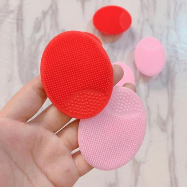 Set 2 Miếng rửa mặt silicon gai hình oval