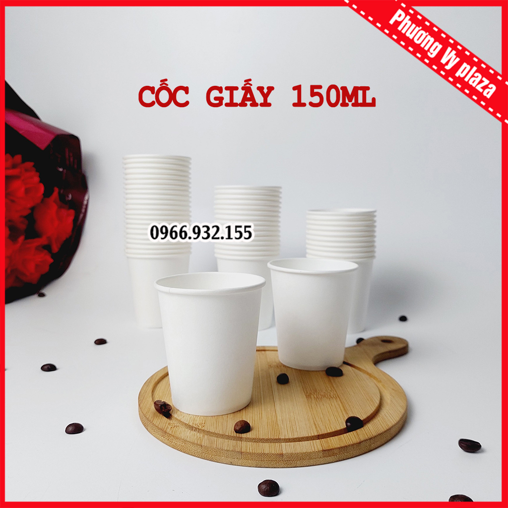 1000 chiếc cốc giấy 150ml - 5oz ly giấy dùng 1 lần