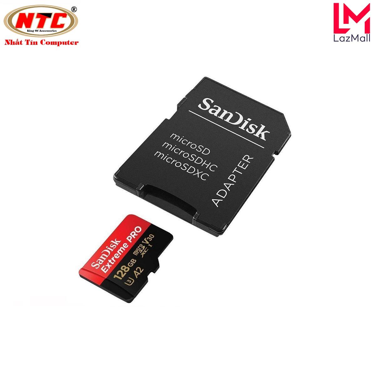 Thẻ Nhớ MicroSDXC SanDisk Extreme Pro A2 V30 U3 4K 128GB R170MB/s W90MB/s (Đen đỏ)
