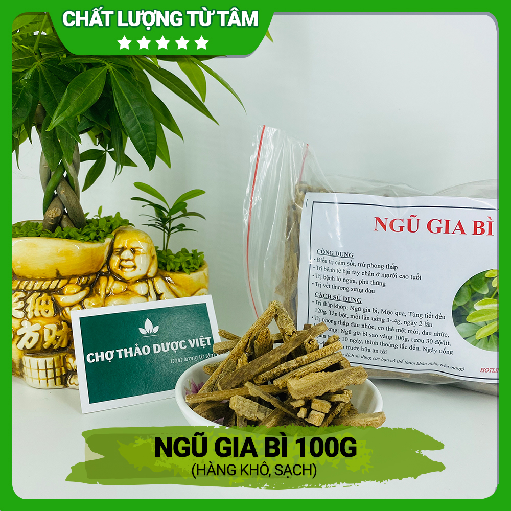 Ngũ gia bì 100g, khô, sạch, hỗ trợ giảm đau nhức xương khớp, tê bì tay chân
