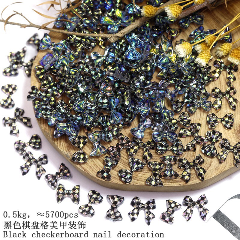 Charm nơ gắn móng tay, phụ kiện nail